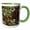 Green/White, variant on 3drose, Usa, Washington, Tufted Phlox and Ponderosa Pine Cones, 15oz Two-tone Blue Mug