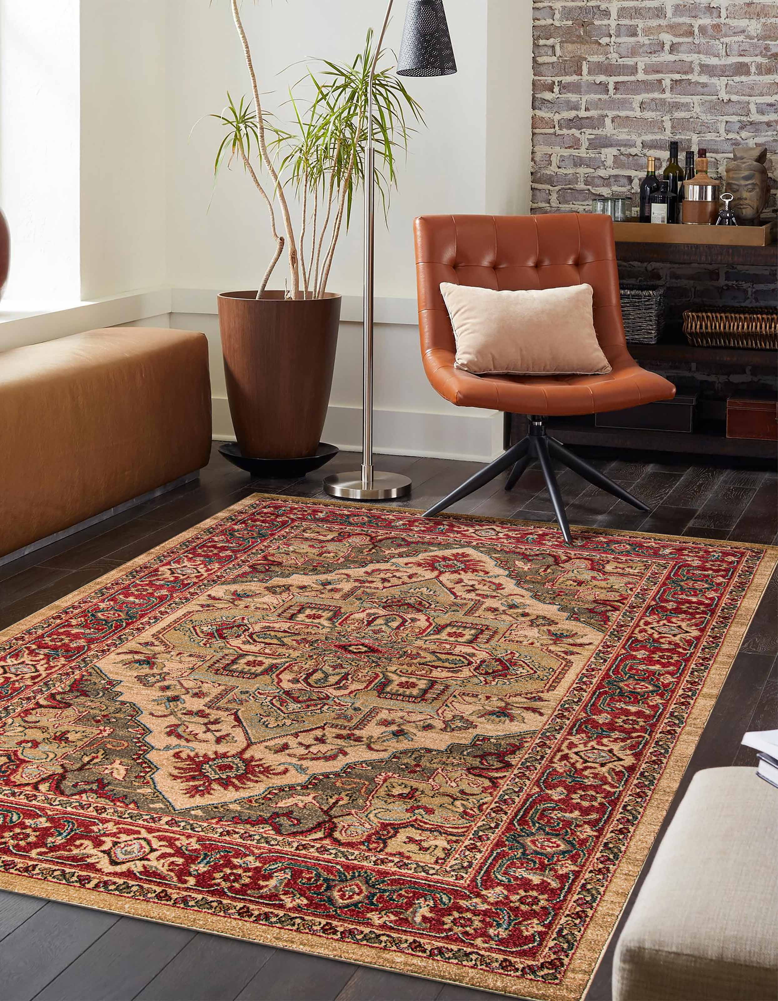 ECARPET Lux Traditional Area Rug for Living Room, Bedroom, Dining Entrance, Hallway and More.