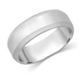 thumbnail image 2 of CARATS FOR YOU 7mm Flat Court Wedding Band with Bevelled Edge Crafted is Available in 14K White Gold For Her & Him, Band Size- 8.5, 2 of 6