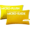 thumbnail image 2 of 12" x 20" Throw Pillow - Gold Rush: 2 PCS / 4 Sided. Luxurious Premium Down Feather Pillow with Reversible Cover Microsuede/Microplush Fabric. Forever Fluffy, Beautiful & Supportive. Soft & Comfy., 2 of 9
