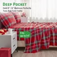thumbnail image 2 of PC Deep Pocket Queen Sheet Set Fit Breathable Microfiber Soft Queen Size Sheet Set Hotel Style Bed Sheet Set for Women Men Flower, 2 of 8