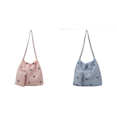 thumbnail image 1 of Bolso de hombro acolchado para mujer bolso diario simple con patrón de lazo y bolso pequeño (rosa), 1 of 6