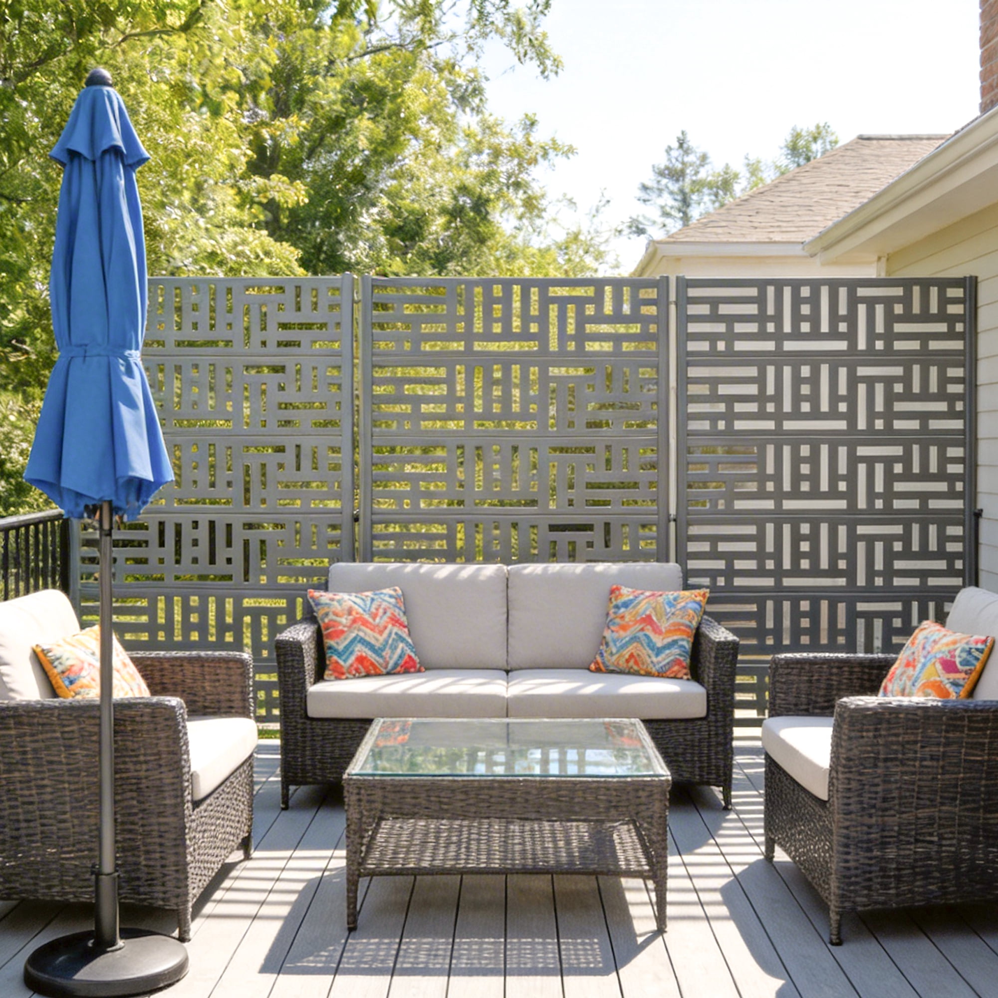 Privacy Metal Screen Fence Panel