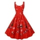 thumbnail image 5 of Vestido de fiesta informal con estampado navideño sin mangas y espalda descubierta para mujer Fridja  hjkh302, 5 of 9