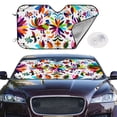 thumbnail image 2 of Kdxio Mexican Bright Style Print Windshield Sun Shade,UV Rays and Sun Heat Protection,Sunshade for Car Windshield,Car Shade Front Windshield - Medium, 2 of 6