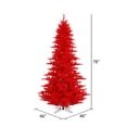 thumbnail image 2 of Vickerman 6.5' Red Fir Artificial Christmas Tree, Unlit, 2 of 4