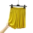 thumbnail image 5 of Feancey Soft Pajama Shorts for Women Elastic Waist Loose Fit Lounge Shorts Solid Color Wide Leg Pj Bottoms Comfy Casual Sleep Shorts Black XL, 5 of 8