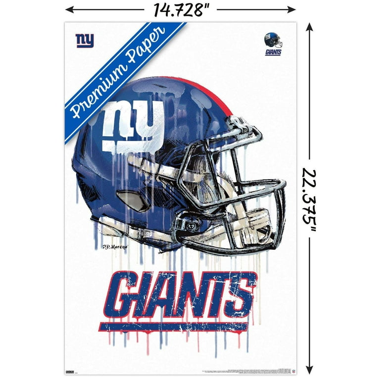 NFL New York Giants - Drip Helmet 20 Wall Poster, 14.725 x 22.375