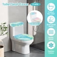 thumbnail image 2 of Stretching Toilet Covers Set Soft Versatile Protective Bathrooms Seat Cover Marble Toilets Tank Cover Kit Stylish Tank Top Covers for Your Home, 2 of 10