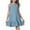 Light Blue., variant on HBGVBA Girls Casual Sleeveless Dresses,Summer Solid Color Sundress,5-15 Years Solid Color Crew Neck Loose Everyday Comfortable Kids Dress