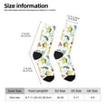 thumbnail image 4 of Goofa Orange Green Avocado Printed Men's Crew Socks, Soft Durable Breathable Moisture-Wicking with Odor Control Cotton socks, 4 of 9