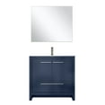 thumbnail image 3 of Lafarre 36 in W Navy Blue Bath Vanity, White Quartz Top, Chrome Faucet Set & 28 in Mirror, 3 of 9