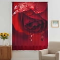 thumbnail image 3 of Red Rose Sheer Curtains 84 Inches Long, Elegance Fantasy Flowers Romantic Light Filering Curtains, Breathable Simi Curtain Privacy Drapes for Living Room Bedroom Lightweight Window Treatment, 3 of 9