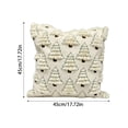 thumbnail image 2 of Embroidered Christmas Pillow Cover 18x18, Detailed Needlework Holiday Throw Cushion Case for Sofa, Couch & Living Room Decor, 2 of 8