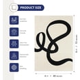thumbnail image 2 of Abani Abstract Beige/Black Area Rug - 4'x6' - Modern Curved Line Design - Deco Collection - Easy to Clean - Durable for High Traffic Areas - Bedroom, Office & Kitchen - Medium Pile, 2 of 7