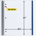 thumbnail image 6 of Five Star Advance Wirebound Notebook Plus Study App, 1 Subject, College Ruled, Pacific Blue (820012J-WMT), 6 of 10