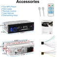 thumbnail image 6 of Car Radio Bluetooth Single DIN Car Stereo Audio, Car Audio with Handsfree and App Control,Supports FM/ MP3/SD/AUX/Dua USB/EQ/Quick Charge | Not a CD Player, 6 of 6