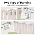 thumbnail image 4 of Ceiling Curtain Track Room Divider Curtain Rods Set with Hooks,3FT-6FT Adjustable Length Curtain Track,White, 4 of 9