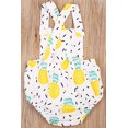 thumbnail image 2 of Infant Baby Girls Pineapple Back Crossed Cotton Sunsuit Romper (80/6-12 Months), 2 of 3