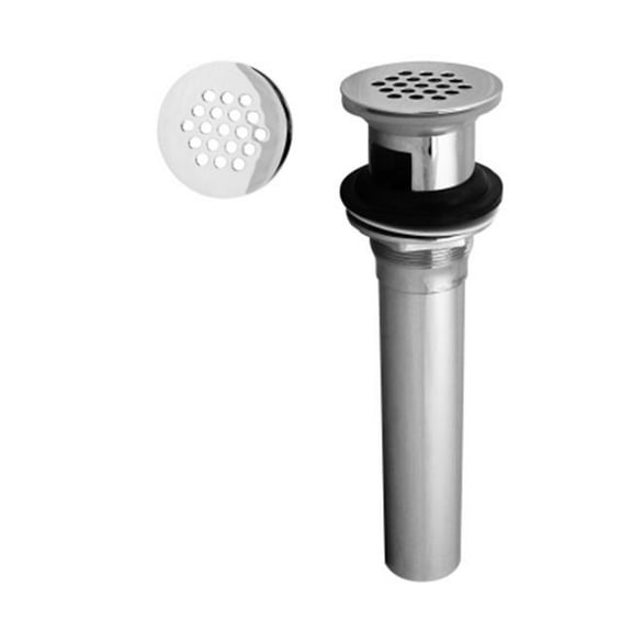 Westbrass D411-03 Grid Strainer Lav Drain with Overflow Holes - Polished Brass
