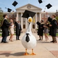 thumbnail image 3 of Forestwhale 6.3 In Porch Goose Graduation Costume Bachelor Hat with Tassel & Bow Tie Set for 23 Inch Goose Statue Yard Decor, 3 of 8