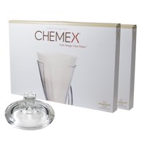 Chemex Glass Coffee Maker Cover and 200 Count Bonded Half Circle Coffee Filters