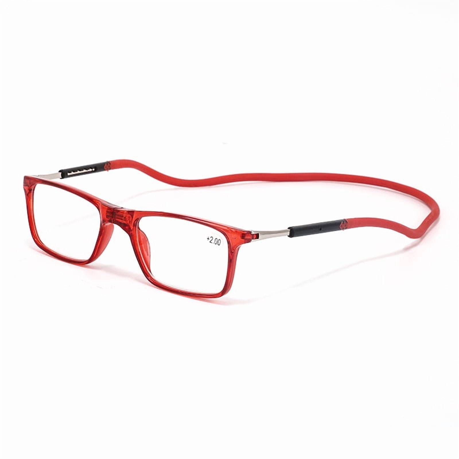 Magnetic Reading Glasses Men Women Front Connect Adjustable Temples Eyeglass Around Neck Hanging Readers