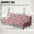 thumbnail image 2 of SCRAWLGOD Schnauzer Paw Print Dark Pink Non Slip Futon Cover, Armless Washable Couch Cover for Futon, Stretch Sofa Cover, Scratch Resistant Furniture Protector for Pets, Dog and Cat, 2 of 7