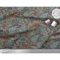 thumbnail image 3 of Soimoi Satin Silk Fabric Floral & Paisley Print Fabric by The Yard 42 Inch Wide, 3 of 3