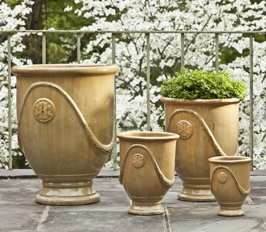 Campania International Glazed Terra cotta Anduze Urn by Campania International