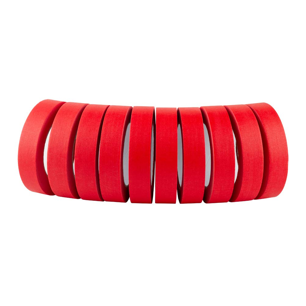 Leopcito 10 Pack Red Painters Tape 1 inch, Medium Adhesive Red Masking Tape Bulk