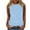 Blue, variant on Women's Tank Tops Crew Neck Sleeveless Tops Floral Solid Summer Shirts Casual Loose Flowy Tunic Blouses Gray XXXXL