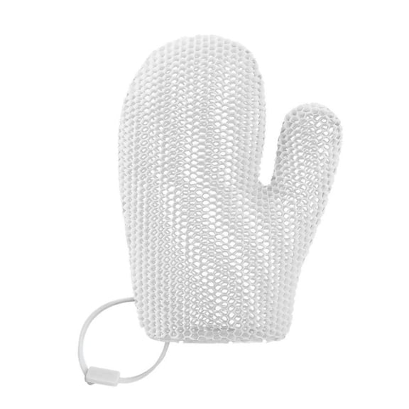 Melvexa Exfoliating Bath Glove Silicone, Honeycomb Design for Rich Lather and Gentle Exfoliation, for Shower and Bathing, White