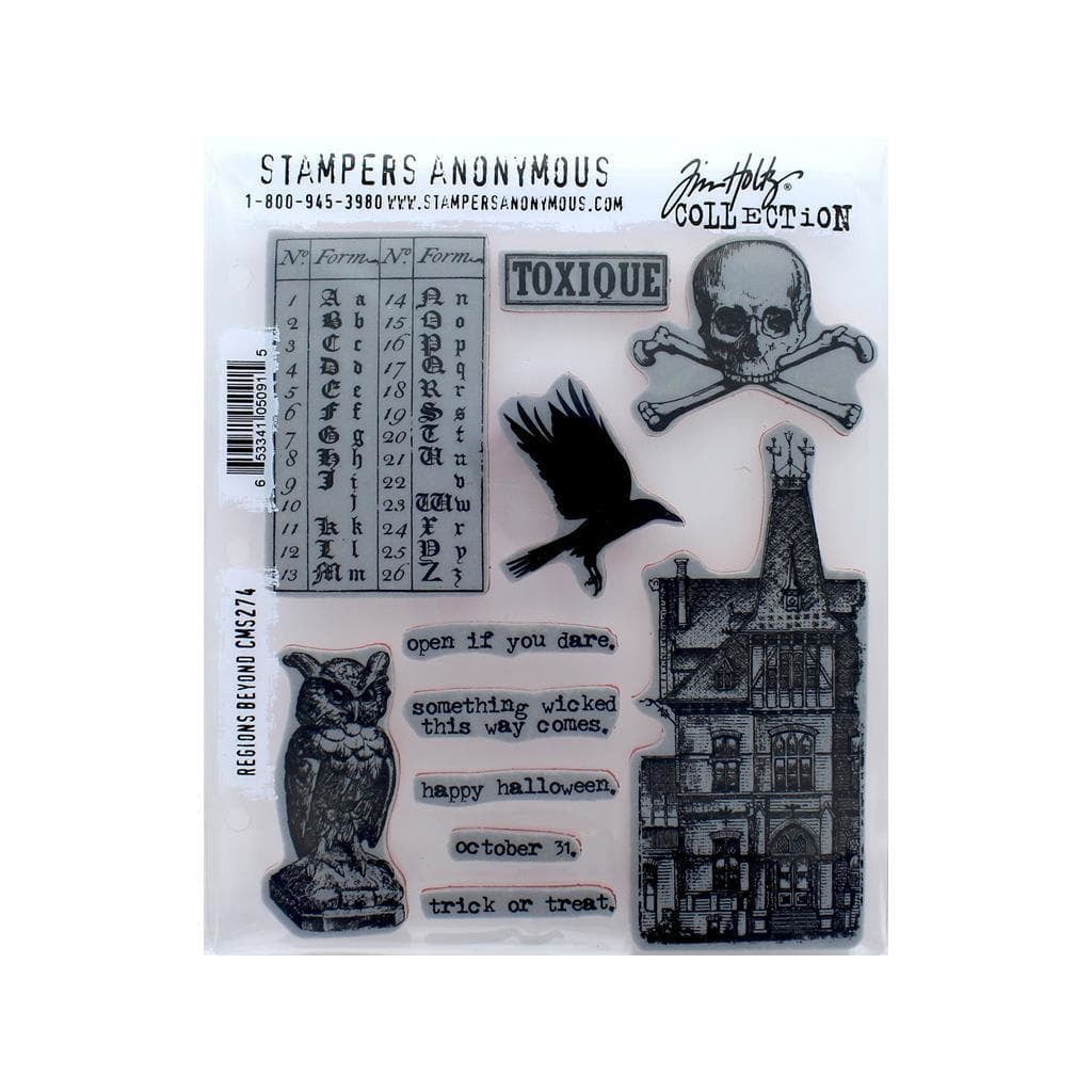 Tim Holtz Cling Stamps 7"x8.5"-regions Beyond