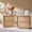 Oak, variant on Treocho 2 Drawers Nightstand, 18” Modern Wood Bedside Table, Concealed Handle, Walnut