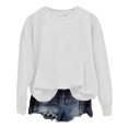thumbnail image 5 of WEIWEN Crewneck Sweatshirt for Women Loose Fit Ocean Life Sea Whale Beach 90s Vintage Graphic Long Sleeve Shirts for Women Dressy Casual Fall Sweaters Womens Clothes White, L, 5 of 5