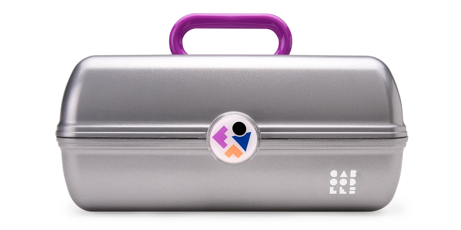 Caboodles On-The-Go-Girl Classic Cosmetic Case, Silver Shimer and Magenta