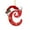 C, variant on Christmas Decorations 26 Letters Ornaments Christmas Tree Decoration Christmas Initial with Red Hat Personalized Alphabet Letters DIY Craft Hanging Pendant for Christmas Tree Ornaments 3.54in