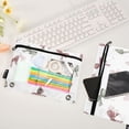 thumbnail image 4 of Dailycode 2 Pack Pencil Pouch for 3 Ring Binder Smooth Zipper Folders with Pockets Clear Window Pencil Case, Striped Bow, 4 of 6