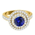 thumbnail image 3 of Aonejewelry 1.85 Ct. Ttw Diamond and Tanzanite Ring In 14k Yellow Gold, 3 of 4