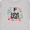 thumbnail image 4 of Inktastic Ballerina Dancer I Love Ballet Girls Long Sleeve Toddler T-Shirt, 4 of 5