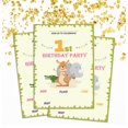 thumbnail image 2 of Darling Souvenir White Birthday Invitation Card 28 Pcs Fill or Write In Blank Invites Printable Party Supplies 5 x 7 Inches, 2 of 5