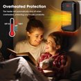 thumbnail image 2 of MUSICOZY Upgrade Smart Wall Space Heater 500W/800W Portable Electric Small Heater With Adjustable Thermostat and Timer, Overheat Protection,Safe Heater for Office Dorm Dog Room (Black-500W), 2 of 6