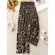 thumbnail image 4 of Pantalones Anchos con Estampado de Leopardo para Mujer, Cintura Elástica, Informales, Holgados, A Estar en Casa. L, 4 of 8
