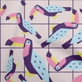 thumbnail image 1 of oneOone Cotton Poplin Twill Purple Fabric Tropical Toucans Birds Dress Material Fabric Print Fabric By The Yard 56 Inch Wide, 1 of 4