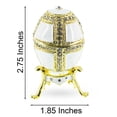 thumbnail image 3 of 1890 Danish Palaces Royal Imperial Easter Egg in White, 3 of 7