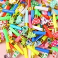 thumbnail image 4 of Party Photo Booth Props 1 Pieces Blower Horns Whistles Squawkers Fringed Noise Maker For Birthday Graduation Sporting Events,Black Party Balloon, 4 of 8