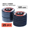 thumbnail image 2 of 28 Pack 4 1/2 Inch Flap Disc Angle Grinder Sanding Disc 60 Grit Flap Sanding Disc Type 27 (28 Pack - 60 grit), 2 of 6