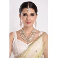 thumbnail image 4 of Efulgenz Indian Jewelry Choker Kundan Crystal Multi Layered Necklace Earrings Maang Tikka Head Chain Bollywood Wedding Bridal Set, 4 of 5