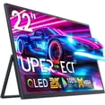 thumbnail image 1 of UPERFECT Monitor portátil 2K de 22 pulgadas con VESA y soporte ajustable de 180°, 2560 x 1440 QHD FreeSync IPS HDR gran pantalla de juegos, USB-C HDMI Travel segundo monitor para portátil, interruptor, 1 of 5
